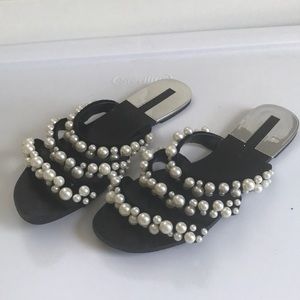 Zara pearl sandals